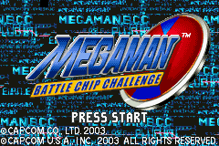 Mega Man Battle Chip Challenge Title Screen